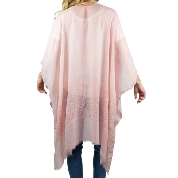Dreamy Embroidered Open-Front Layering Duster - Picture 5 of 14